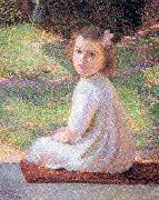 Perry, Lilla Calbot Girl with a Pink Bow France oil painting artist